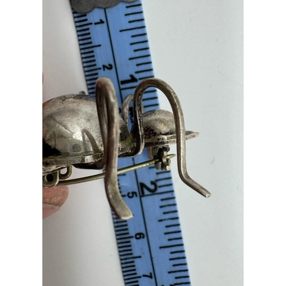 Vintage Sterling Silver Spider Brooch 925‎ Taxco Style Insect Pin Gothic Jewelry - Picture 7 of 7